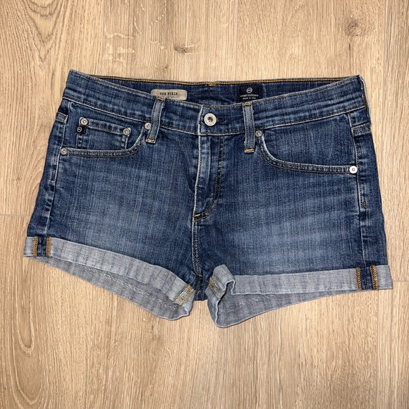 AG Adriano Goldschmied Dark Blue Jean Shorts - Picture 1 of 5